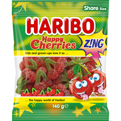 Haribo Happy Sour Cherries Confectionery 140g