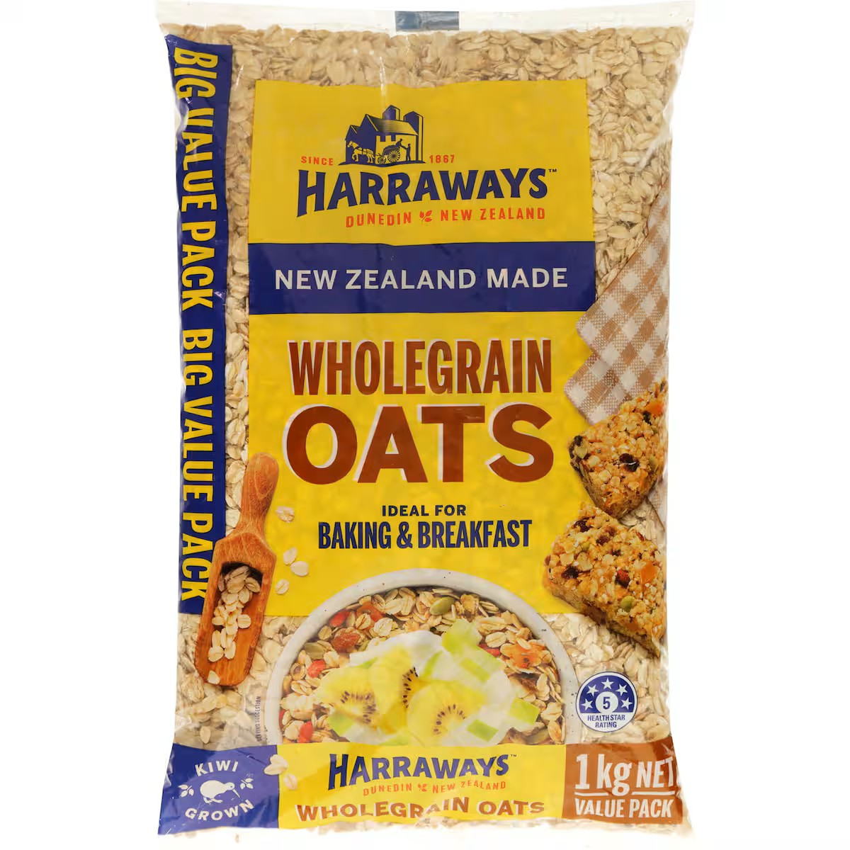 Harraways Wholegrain Oats 1kg
