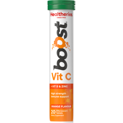 Healtheries Boost Vit C Orange Flavour Effervescent Tablets 20pk