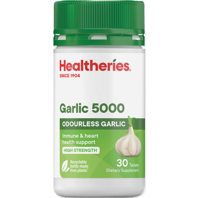 Healtheries Garlic 5000mg Odourless Tablets 30pk
