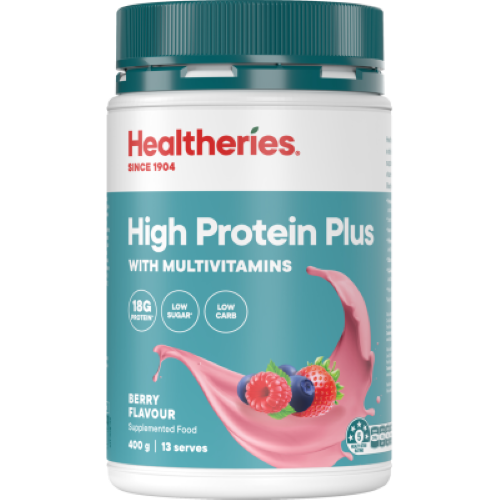 Healtheries High Protein Plus Berry Flavour Protein Powder 400G