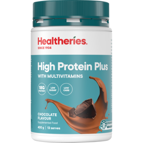 Healtheries High Protein Plus Chocolate Flavour Protein Powder 400G