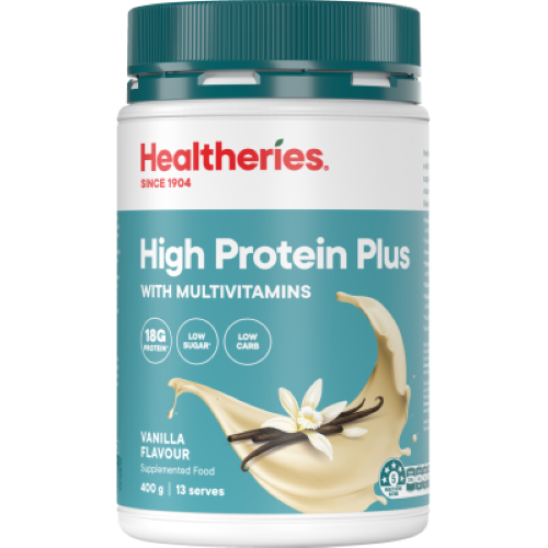 Healtheries High Protein Plus Vanilla Flavour Protein Powder 400g