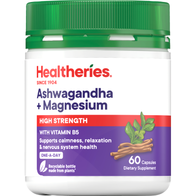 Healtheries High Strength Ashwagandha + Magnesium Vitamins 60pk