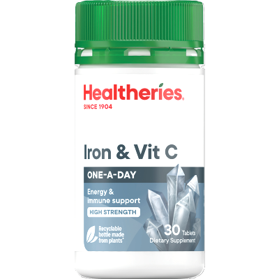 Healtheries Iron & Vit C One A Day Tablets 30pk