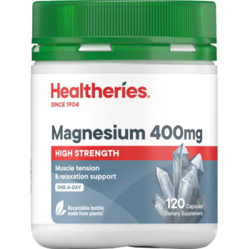 Healtheries Magnesium 400mg High Strength One A Day Capsules 120pk