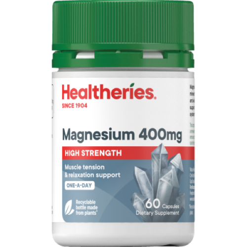 Healtheries Magnesium 400mg High Strength One A Day Capsules 60pk