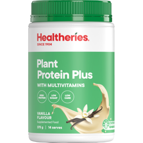 Healtheries Vanilla Plant Protein Plus Powder 375g