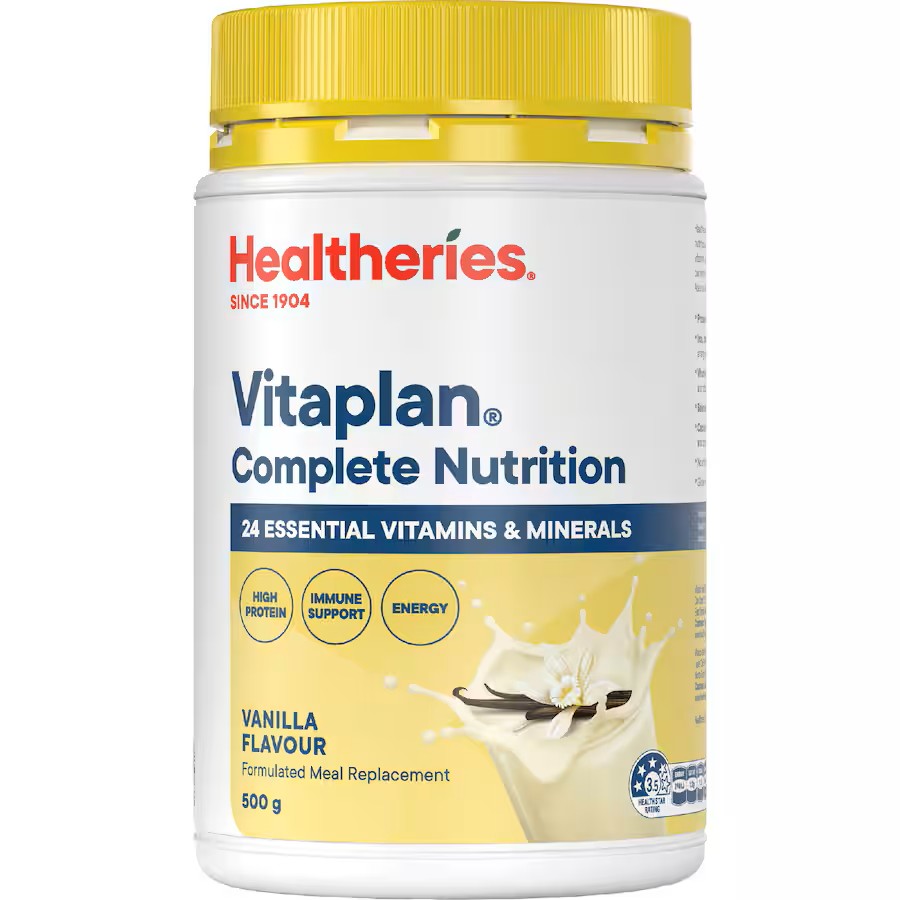 Healtheries Vitaplan Vanilla Flavour Formulated Meal Replacement 500g