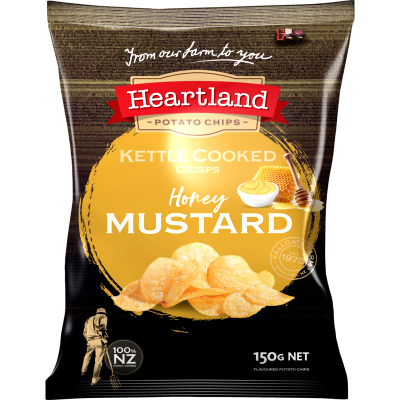 Heartland Kettle Cooked Honey Mustard Potato Chips 150g