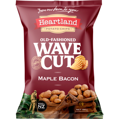 Heartland Maple Bacon Old-Fashioned Wave Cut Chips 150g