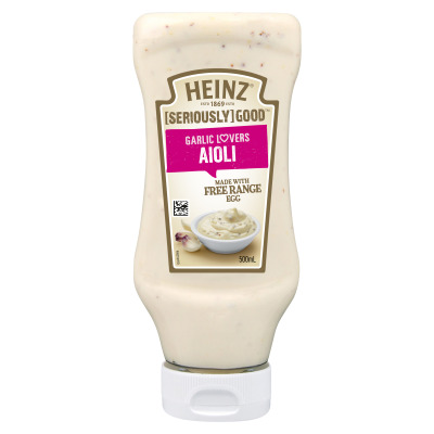 Heinz Seriously Good Garlic Lovers Aioli Mayonnaise 500ml