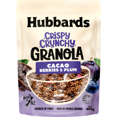 Hubbards Cacao Berries & Plum Crispy Crunchy Granola 400g