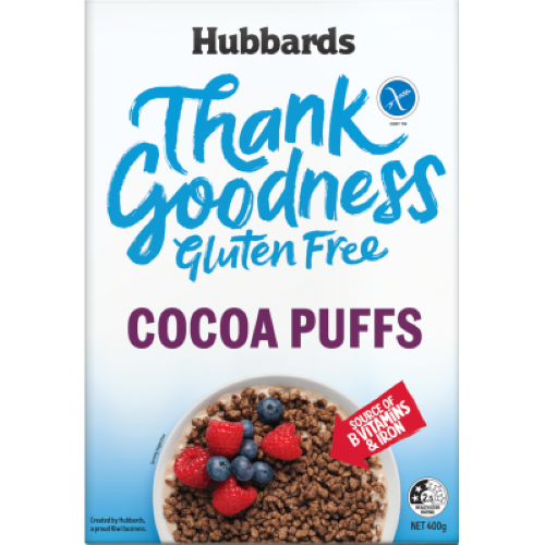 Hubbards Thank Goodness Gluten Free Cocoa Puffs 400g