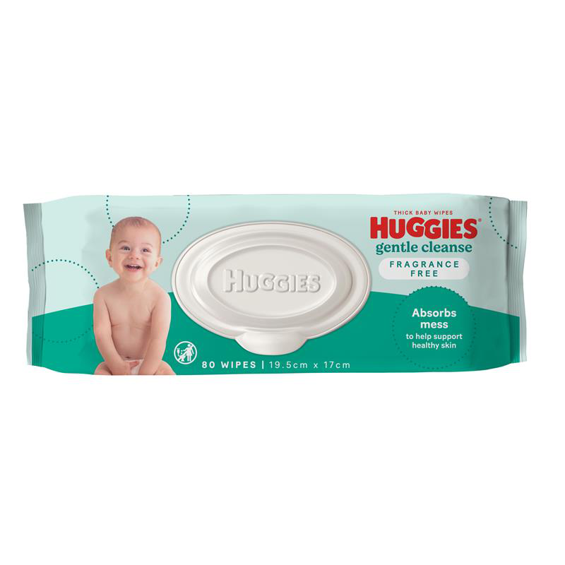 Huggies Fragrance Free Baby Wipes 80pk