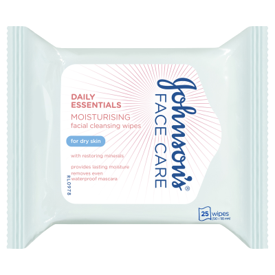 Johnson's Facial Cleansing Wipes For Dry Skin 25pk