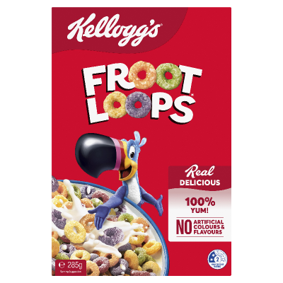 Kellogg's Froot Loops Breakfast Cereal 285g