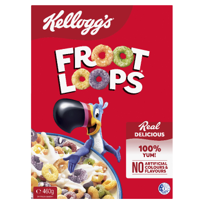 Kellogg's Froot Loops Breakfast Cereal 460g