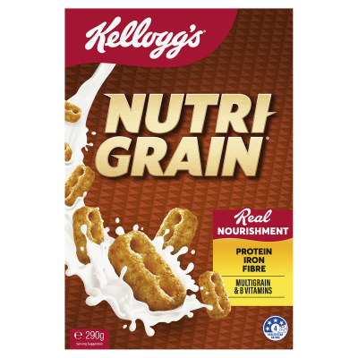 Kellogg's Nutri-Grain Breakfast Cereal 290g