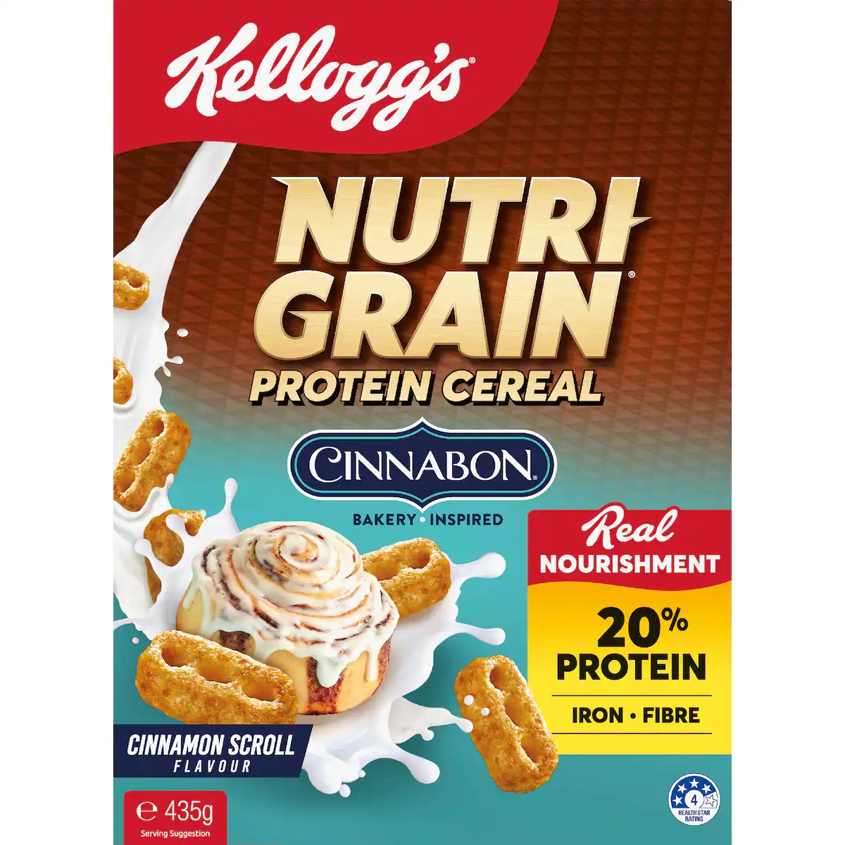 Kellogg's Nutri-Grain Cinnabon Bakery Inspired Cereal 435g