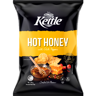 Kettle Chip Company Hot Honey With Chilli Peppers Potato Chips 150g