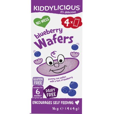 Kiddylicious Blueberry Wafers 6 Months + 16g