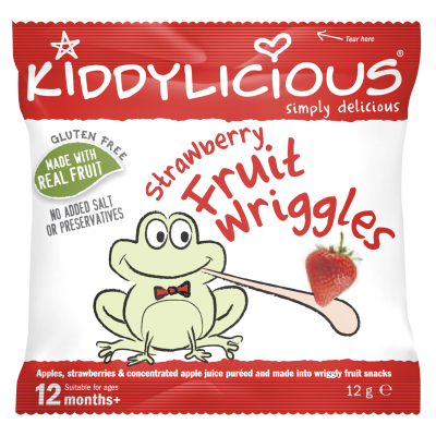 Kiddylicious Strawberry Fruit Wriggles 12 Months + 12g
