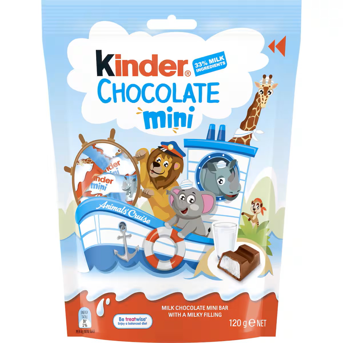 Kinder Safari World Mini Chocolate Bars 120g