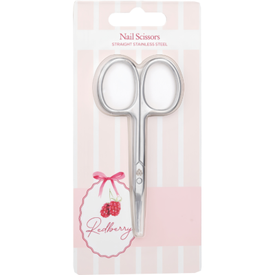 Korbond Redberry Nail Scissors Straight Stainless Steel 1pk