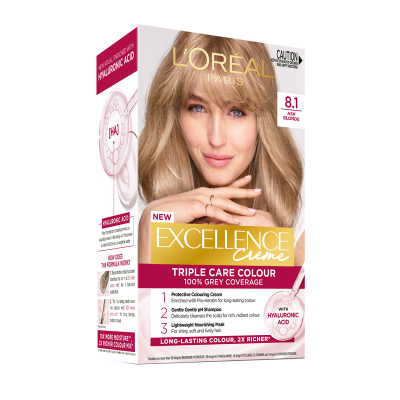 L'Oreal Paris Excellence Creme 8.1 Ash Blonde Hair Colour ea