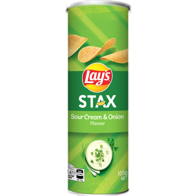 Lay's Stax Sour Cream & Onion Potato Chips 105g