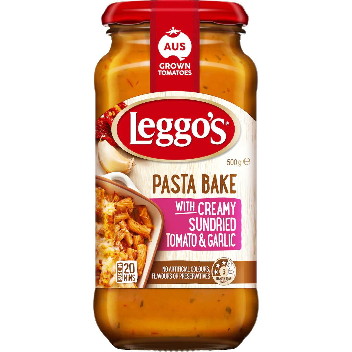 Leggo's Creamy Sundried Tomato & Garlic Pasta Bake 500g