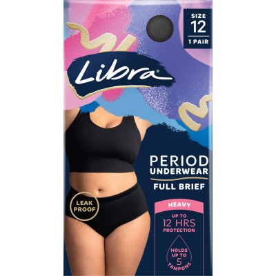 Libra Period Underwear Full Brief Size 12 1pk