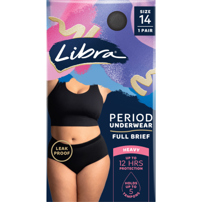 Libra Period Underwear Full Brief Size 14 1pk