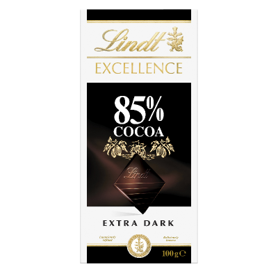 Lindt Excellence 85% Cocoa Extra Dark Chocolate Block 100g