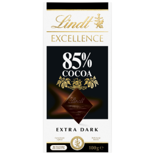 Chocolate Block Lindt Excellence 85% Cocoa Extra Dark 100g