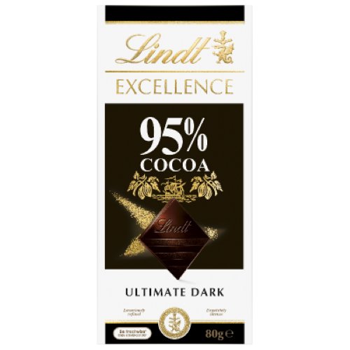 Chocolate Block Lindt Excellence 95% Cocoa Ultimate Dark 80g