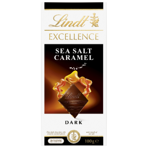 Chocolate Block Lindt Excellence Sea Salt Caramel Dark 100g