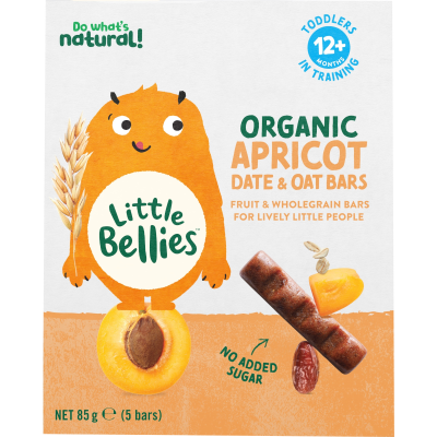 Little Bellies Organic Apricot Date & Oat Bars 12+ Months 5 x 17g