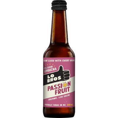 Lo Bros Passionfruit Kombucha 330ml