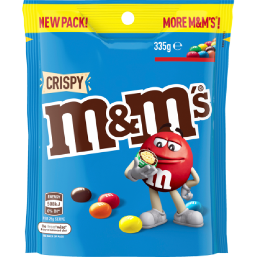 M&M's Crispy Chocolate Pouch 335g
