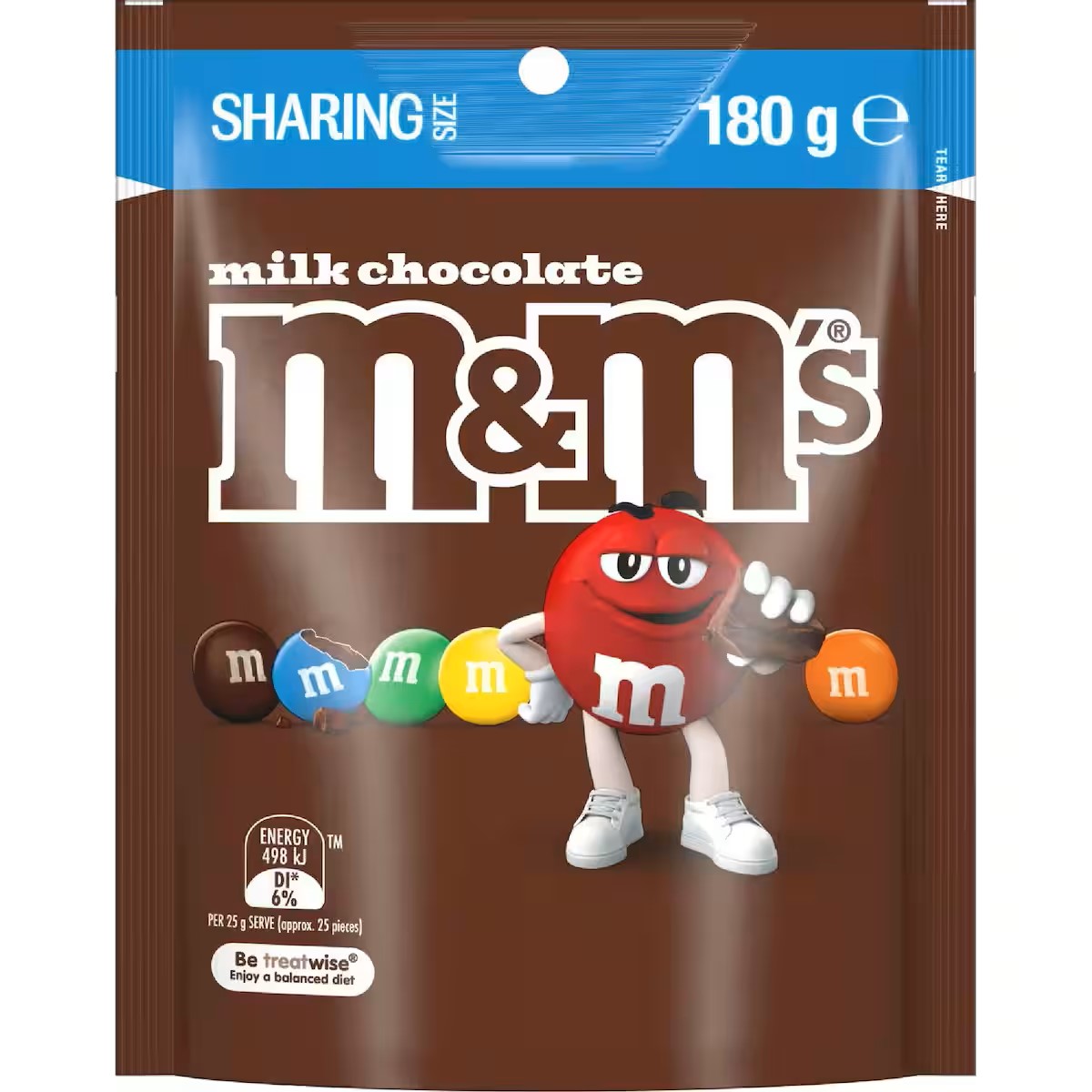 M&M's Milk Chocolate Pouch 180g
