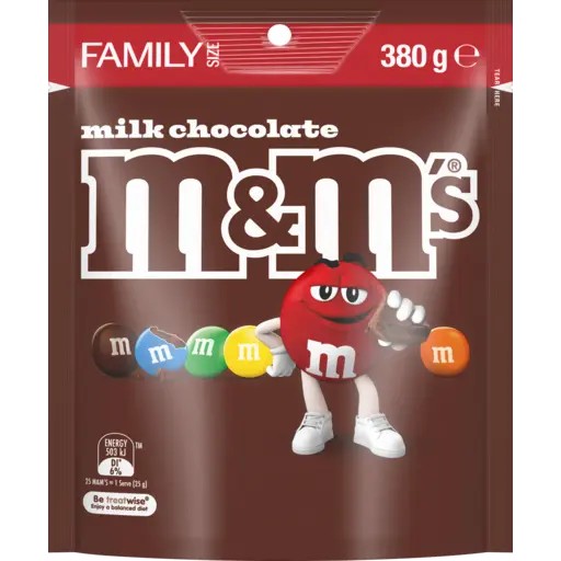 M&M's Milk Chocolate Pouch 380g