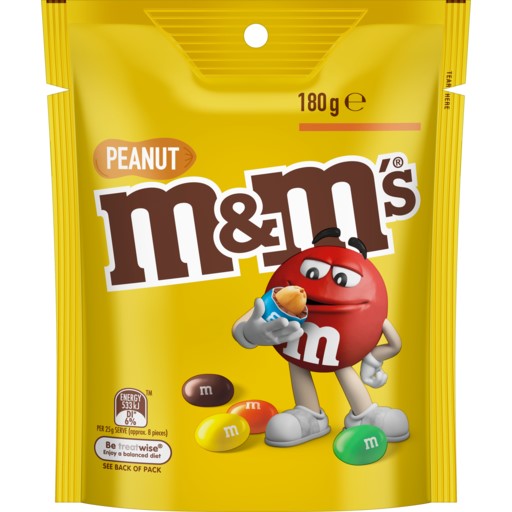 M&M's Peanut Chocolate Pouch 180g