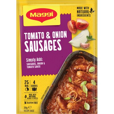 Maggi Tomato & Onion Sausages Recipe Base Sachet 39g