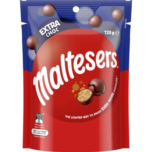 Maltesers Extra Choc Chocolate Pouch 120g