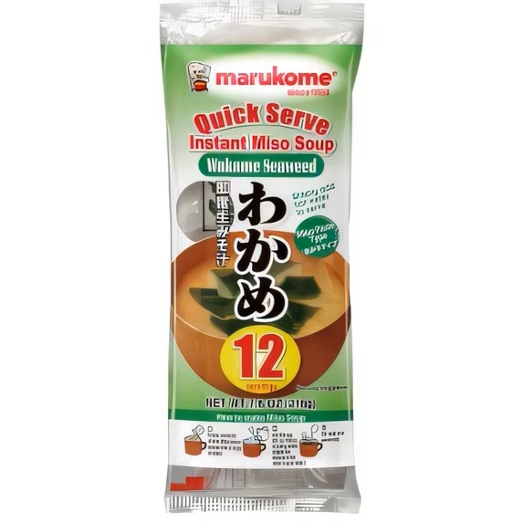 Marukome Wakame Seaweed Instant Miso Soup 12pk
