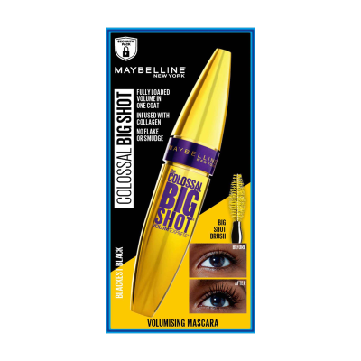 Maybelline New York Colossal Big Shot Volumizing Blackest Black Mascara ea