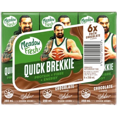 Meadow Fresh Quick Brekkie Chocolate Flavour UHT Milk 6 x 250ml