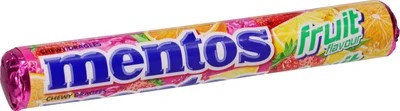 Mentos Fruit Flavour Roll 37.5g